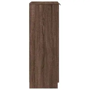 Berkfield Shoe Cabinet Brown Oak 59x35x100 cm Engineered Wood