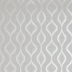 GoodHome Nitida Beige Glitter effect Art deco Textured Wallpaper Sample