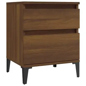 Berkfield Bedside Cabinets 2 pcs Brown Oak 40x35x50 cm