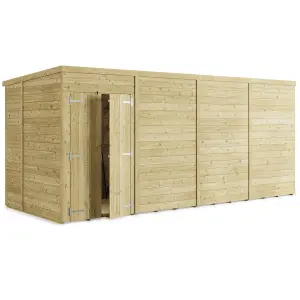 BillyOh Switch Tongue and Groove Pent Wooden Shed - 16x6 Windowless - 11mm Thickness