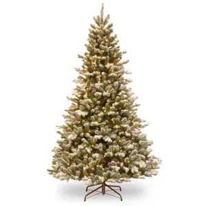 7.5ft Snowy Sheffield Spruce Artificial Christmas Tree with 700 Warm White LEDs 7.5ft