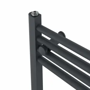 Right Radiators 1000x500 mm Straight Heated Towel Rail Radiator Bathroom Ladder Warmer Anthracite