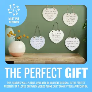 Hanging Wooden Heart Shaped Plaque Home Decoration Message Give A Girl Shoes And She Can Conquer The World