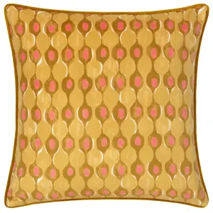 furn. Alentejo Piped Velvet Polyester Filled Cushion