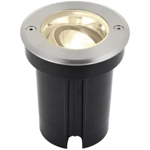 Stainless Steel Drive Over IP67 Ground Light - 6W Warm White LED - Tilting Head