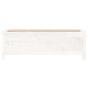 Berkfield Garden Raised Bed White 119.5x40x39 cm Solid Wood Pine