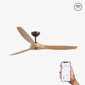 Luminosa Morea Light Brown Ceiling Fan With DC Motor Smart