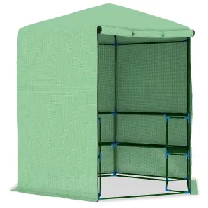 Berkfield Greenhouse with Shelves Steel 227x223 cm