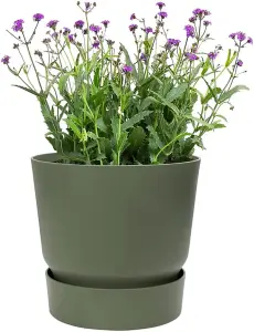 30cm Greenville Recycled Plastic Pot - Green