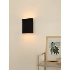 Lucide Ovalis Modern Up Down Wall Light - 2xE14 - Black