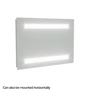 Nes Home 500 x 700mm Bathroom LED Mirror with Battery Powered Button Switch