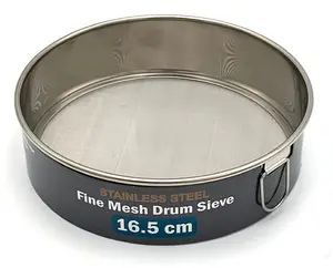 Stainless Steel 40 Fine Mesh Drum Sieve - Durable & Efficient Straining Tool 8cm