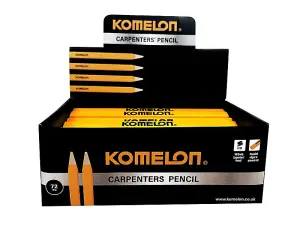 Komelon HB Carpenter's Pencils Set of 72 for Accurate Crafting and Marking