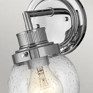 Luminosa Hinkley Poppy Bathroom Wall Lamp Polished Chrome, IP44