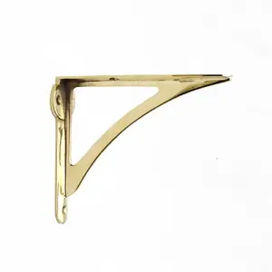 Castelion Single Brass Ironbridge Shelf Bracket Mini