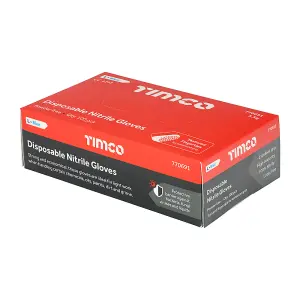 Timco - Nitrile Gloves - Blue (Size Large - 100 Pieces)