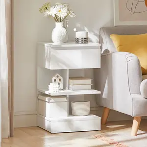 Irasville 1 Drawer Bedside Table White