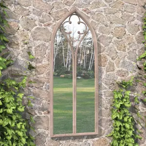 Berkfield Garden Mirror Sand 70x30 cm Iron for Outdoor Use