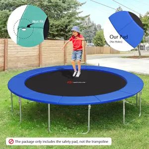 Costway 14 FT Trampoline Spring Safety Cover Trampoline Replacement EPE Foam Pad