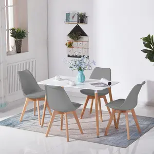 Nero 4 - Person Dining Set Grey / White