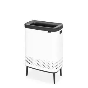 Brabantia Bo Hi 2 x 45 Litre Laundry Bin White