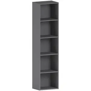 Gerardi Standard Bookcase Grey / 132 cm H x 32 cm W