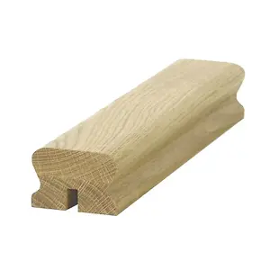 Oak Handrail LHR 2.4m - 8mm Groove For Glass Panels UK Manufactured Traditional Products Ltd