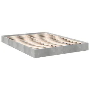 Berkfield Bed Frame without Mattress Concrete Grey 120x190 cm Small Double