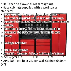 Durable 2.6m Modular Garage Storage System for Workshop Organization