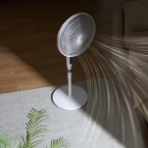 VonHaus Pedestal Fan 16 Inch, 24 Speeds, 3 Modes, Remote Control, 15hr Timer, 80 Degree Oscillating, Quiet, Height Adjustable