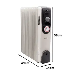 2.5KW 11 Fin Electric Oil Filled White Radiator