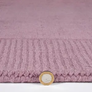 Mayfair Esme 80x150cm Mauve Wool Rug