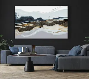 Abstract Layers Of Rock Canvas Print Wall Art - Medium 20 x 32 Inches