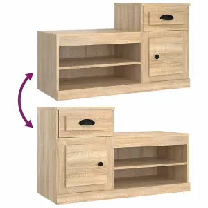 Berkfield Shoe Cabinet Sonoma Oak 100x42x60 cm Engineered Wood