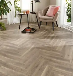 Block Herringbone 12mm Laminate Flooring Oslo (Box 1.607m2) Free delivery