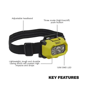 Sealey Head Torch 1.8W SMD LED Intrinsically Safe ATEX/IECEx Approved HT452IS