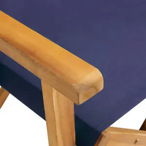 Berkfield Director's Chair Solid Acacia Wood Blue