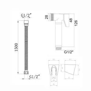 ENKI Vito Chrome Bidet Kit Solid Brass Thermostatic Shower Valve & Hand Sprayer SH0595