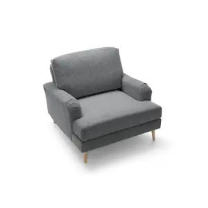 Harper Chenille Armchair Dark Grey