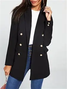 V By Very Longline Military Jacket - Black - Size 14 - Women