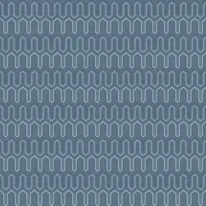 Galerie Geometrix Denim Blues Zig Zag Smooth Wallpaper