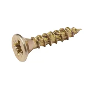 TurboDrive PZ Yellow-passivated Steel Screw (Dia)4mm (L)20mm, Pack of 20