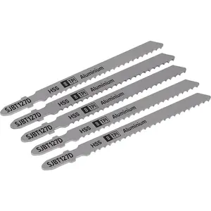 5 Pack of 100mm Aluminium Jigsaw Blades with 8 TPI for Precision Cutting