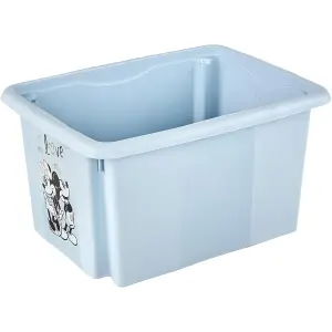 Keeeper Mickey Mouse Storage Box with Lid 15 Litre Cloudy Blue