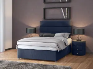 Neptune Spring Midnight Linen 2 Drawer Divan Set And Headboard Double