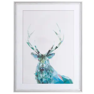 Framed Wall Print KAYES Rectangular 60 x 80 cm Animal Blue