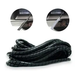 5 Metres Black Spiral Cable Wrap - TV, Consoles, Pc, Office Wire Tidy Banding (7mm)