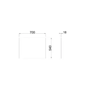 SunDaze Modern Bathroom L Shaped Bath Panels MDF End Bath Panel 700mm Gloss White