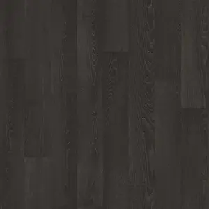 Black Wood Effect Flooring, Contract Commercial Heavy-Duty Vinyl Flooring with 3.0mm Thickness-5m(16'4") X 4m(13'1")-20m²