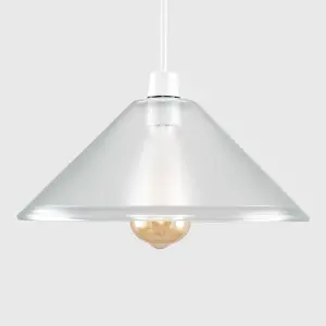 ValueLights Retro Style Clear Glass Tapered Ceiling Pendant Light Shade